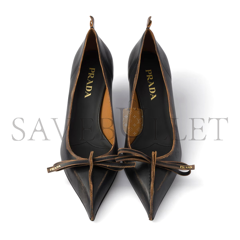 Pra*a antiqued leather pumps 1i208o